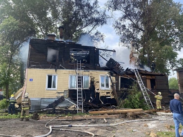 Взрыв газа и пожар в Архангельске