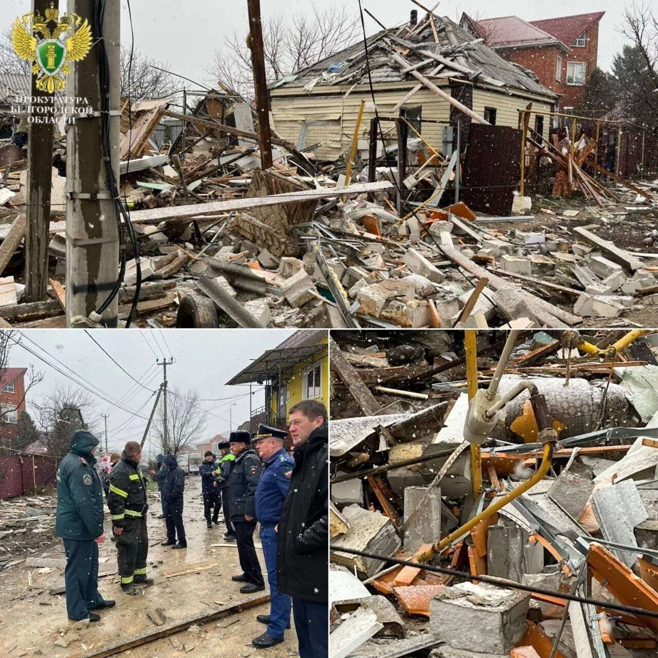 Взрыв газа разрушил частный дом в Белгородской области